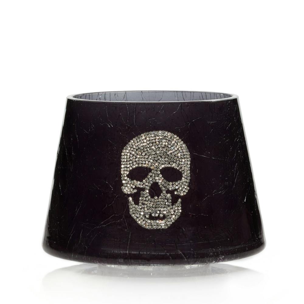 Crackle Skull Glass Shade